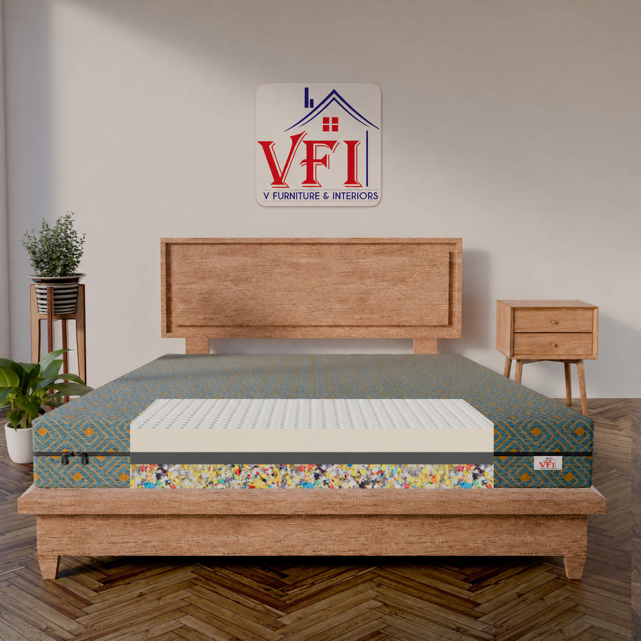 VFI 4" Rebonded + 6" Latex Mattress - Image 2